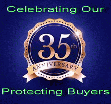 A logo celebrating Status Inspection & Design's 35th year in Business Anniversary